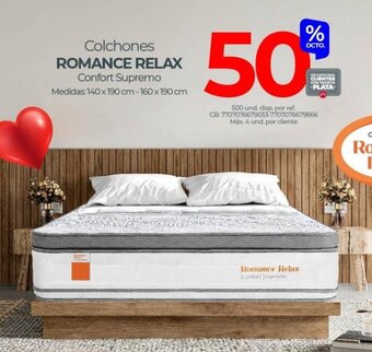 Olímpica Colchones ROMANCE RELAX Confort Supremo Medidas: 140 x 190 cm - 160 x 190 cm oferta