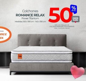 Olímpica Colchones ROMANCE RELAX Power Titanium Medidas: 100 x 190 cm - 140x190 cm oferta
