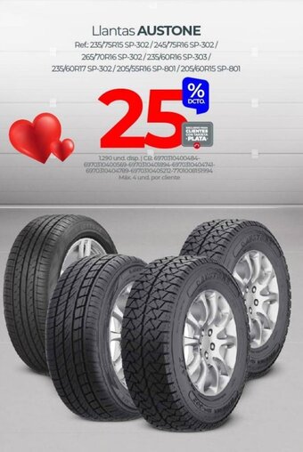 Olímpica Llantas AUSTONE oferta