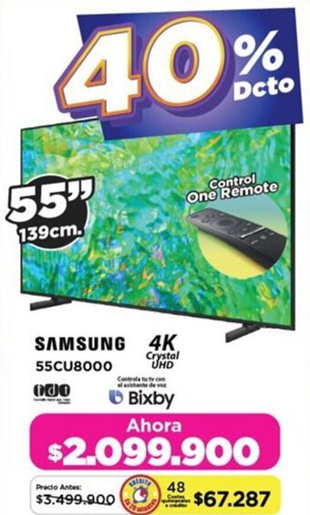 Alkomprar SAMSUNG 4K 55CU8000 oferta