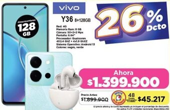 Alkomprar vivo Y36 8+128GB oferta