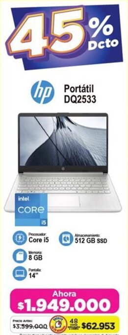 Alkomprar hp Portátil DQ2533 oferta