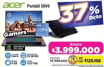 Alkomprar acer Portátil 58V0 oferta