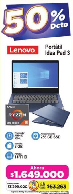 Alkomprar Lenovo Portátil Idea Pad 3 oferta