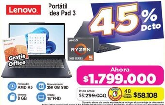Alkomprar Lenovo Portátil Idea Pad 3 oferta