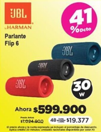 Alkomprar JBL Parlante Flip 6 30w oferta