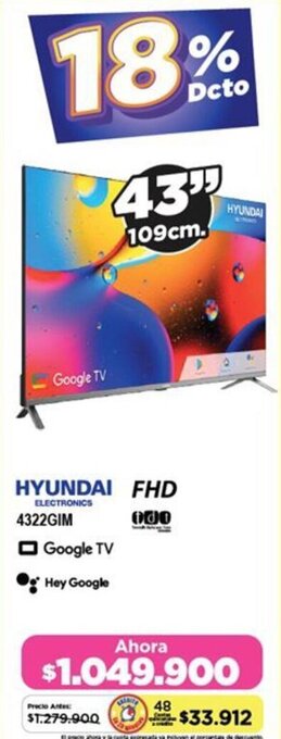 Alkomprar HYUNDAI 4322GIM FHD 43" oferta