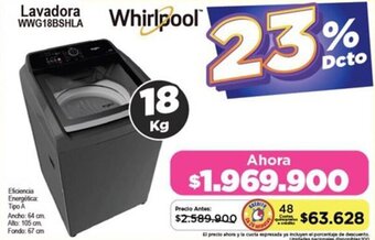 Alkomprar Whirlpool Lavadora WWG18BSHLA oferta