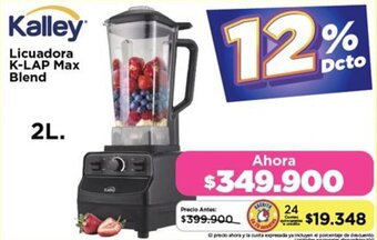 Alkomprar Kalley Licuadora K-LAP Max Blend 2L oferta