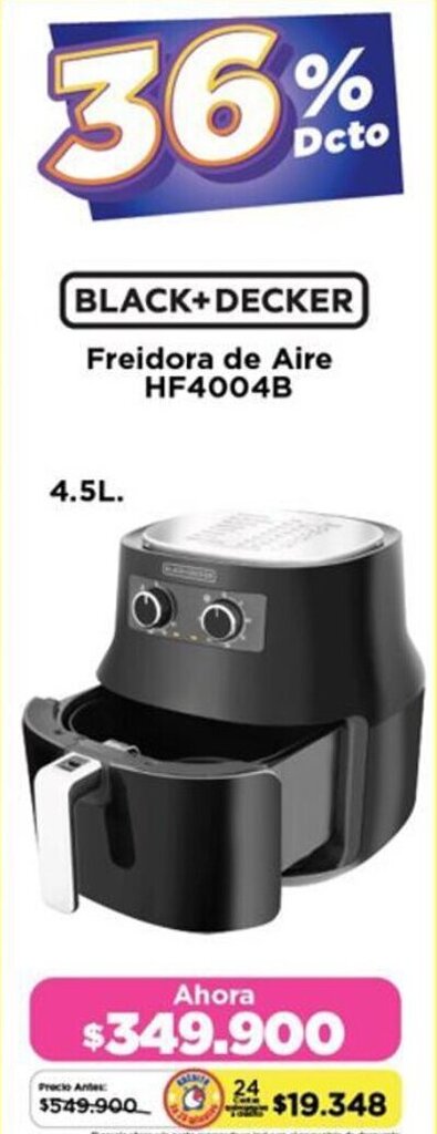 Alkomprar BLACK+DECKER Freidora de Aire HF4004B 4.5L oferta