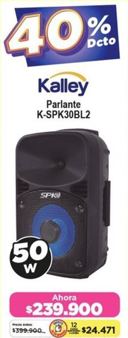 Alkomprar Kalley Parlante K-SPK30BL2 50w oferta