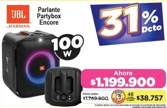Alkomprar JBL Parlante Partybox Encore 100w oferta