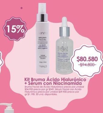 Alkomprar Kit Bruma Ácido Hialurónico + Sérum con Niacinamida oferta