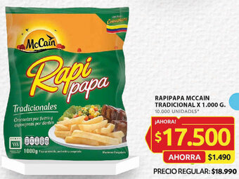 Ara RAPIPAPA MCCAIN TRADICIONAL X 1.000 G oferta