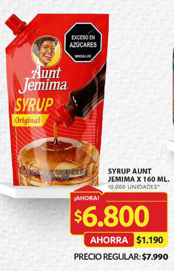 Ara SYRUP AUNT JEMIMA X 160 ML oferta