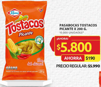 Ara PASABOCAS TOSTACOS PICANTE X 200 G oferta