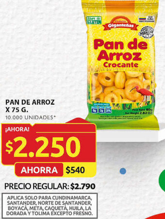 Ara PAN DE ARROZ X 75 G oferta