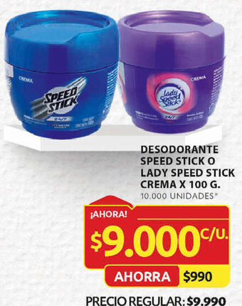 Ara DESODORANTE SPEED STICK O LADY SPEED STICK CREMA X 100 G oferta