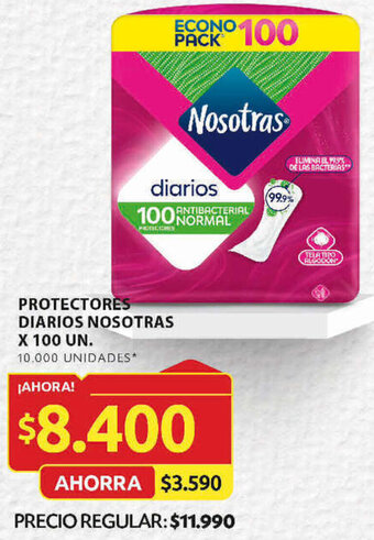 Ara PROTECTORES DIARIOS NOSOTRAS X 100 UN oferta
