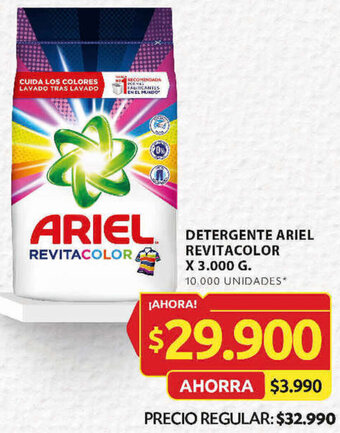 Ara DETERGENTE ARIEL REVITACOLOR X 3.000 G oferta