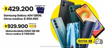 Éxito Samsung Galaxy A04 128GB oferta