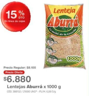 Makro Lentejas Aburrá x 1000 g oferta