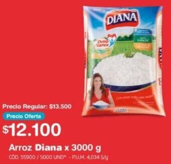 Makro Arroz Diana x 3000 g oferta