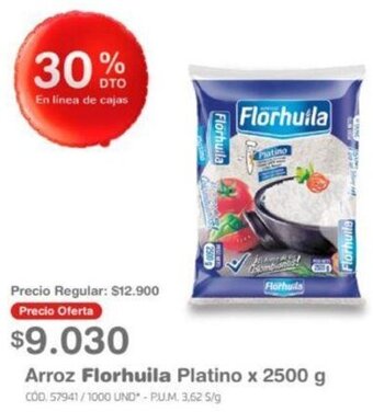 Makro Arroz Florhuila Platino x 2500 g oferta