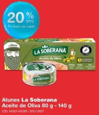 Makro Atunes La Soberana Aceite de Oliva 80 g - 140g oferta