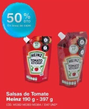 Makro Salsas de Tomate Heinz 190 g - 397 g oferta