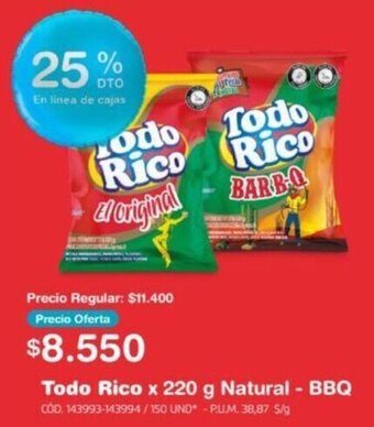 Makro Todo Rico x 220 g Natural oferta
