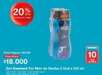 Makro Gel Connect For Men de Ducha 2 Und x 310 ml oferta