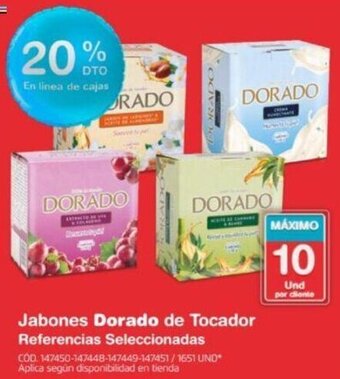 Makro Jabones Dorado de Tocador oferta