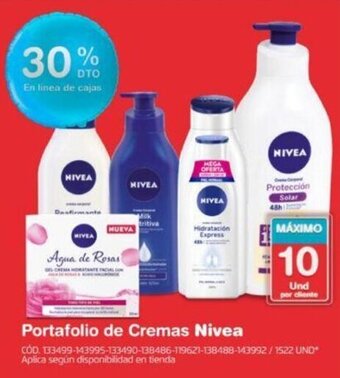 Makro Nivea Portafolio de Cremas oferta