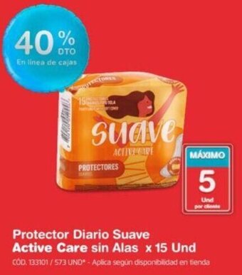 Makro Protector Diario Suave Active Care sin Alas x 15 Und oferta