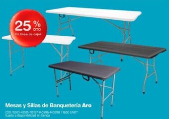 Makro Mesas y Sillas de Banquetería Aro oferta