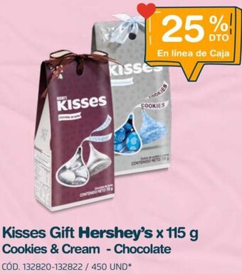 Makro Kisses Gift Hershey's x 115 g oferta