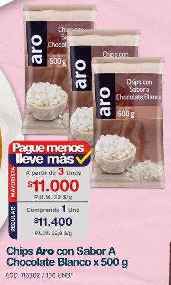 Makro Chips Aro con Sabor A Chocolate Blanco x 500 g oferta