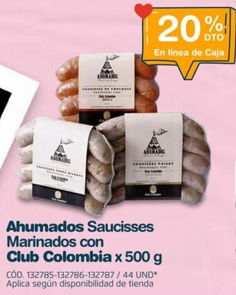 Makro Ahumados Saucisses Marinados con Club Colombia x 500 g oferta