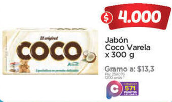 Surtimax Jabón Coco Varela x 300 g oferta
