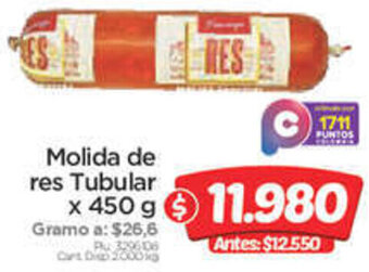 Surtimax Molida de res Tubular x 450g oferta