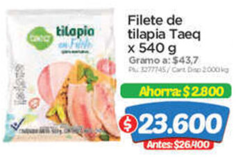 Surtimax Filete de tilapia Taeq x 540 g oferta