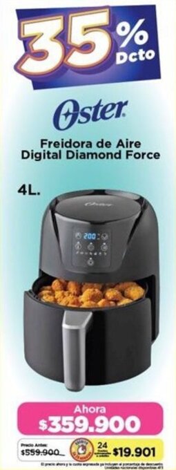 Alkomprar Oster Freidora de Aire Digital Diamond Force 4L. oferta