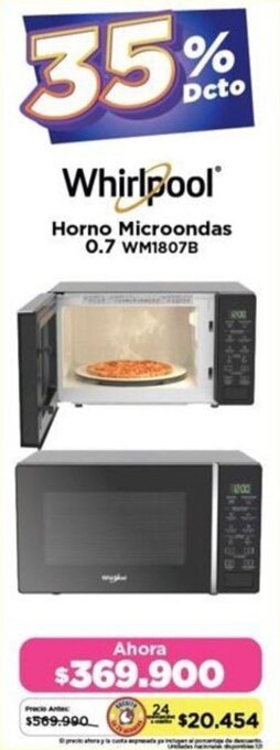 Alkomprar Whirlpool Horno Microondas 0.7 WM1807B oferta