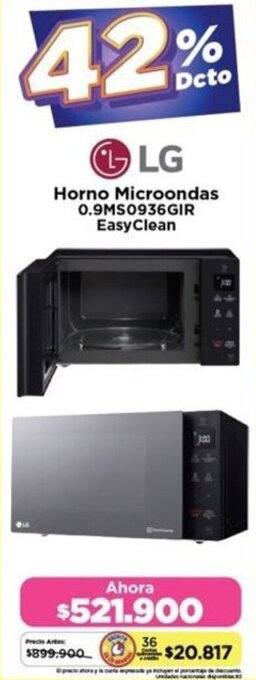 Alkomprar LG Horno Microondas 0.9MS0936GIR EasyClean oferta