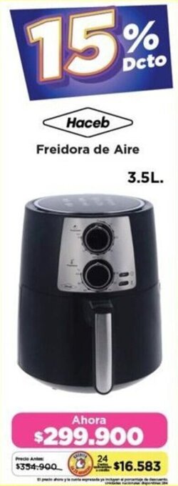 Alkomprar Haceb Freidora de Aire 3.5L oferta