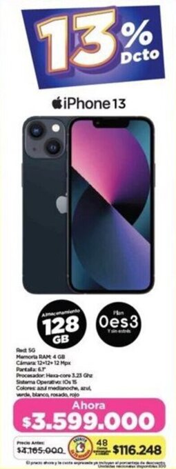 Alkomprar iPhone 13 128GB oferta