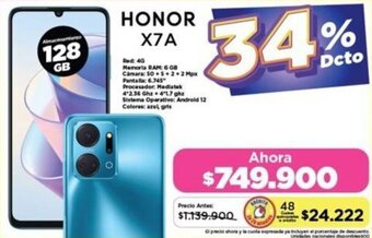 Alkomprar HONOR X7A 128GB oferta