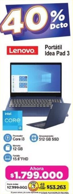 Alkomprar Lenovo Portátil Idea Pad 3 oferta