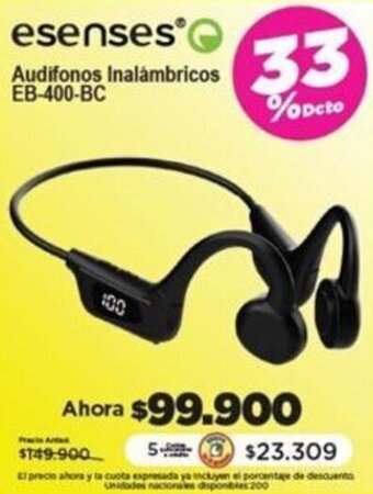Alkomprar esenses Audifonos Inalámbricos EB-400-BC oferta